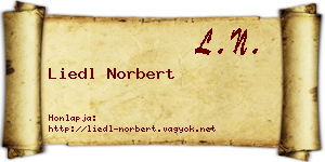 Liedl Norbert névjegykártya